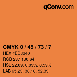 Color code: CMYK 0 / 45 / 73 / 7 | qconv.com