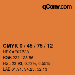 Color code: CMYK 0 / 45 / 75 / 12 | qconv.com