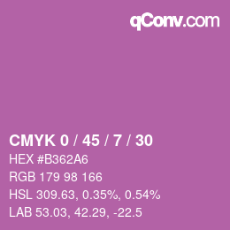 Color code: CMYK 0 / 45 / 7 / 30 | qconv.com