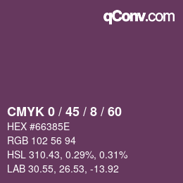 カラーコード: CMYK 0 / 45 / 8 / 60 | qconv.com