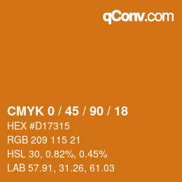 Color code: CMYK 0 / 45 / 90 / 18 | qconv.com