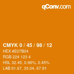 Color code: CMYK 0 / 45 / 98 / 12 | qconv.com