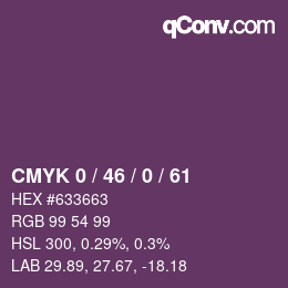 Code couleur: CMYK 0 / 46 / 0 / 61 | qconv.com