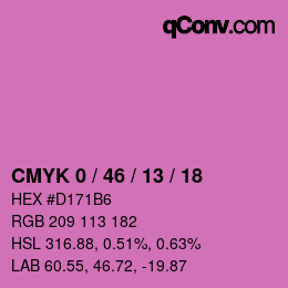 Farbcode: CMYK 0 / 46 / 13 / 18 | qconv.com