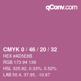 Código de color: CMYK 0 / 46 / 20 / 32 | qconv.com
