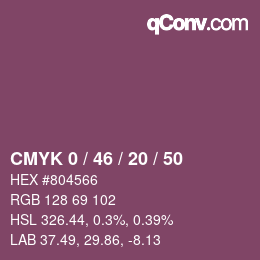 Color code: CMYK 0 / 46 / 20 / 50 | qconv.com