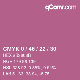 Color code: CMYK 0 / 46 / 22 / 30 | qconv.com