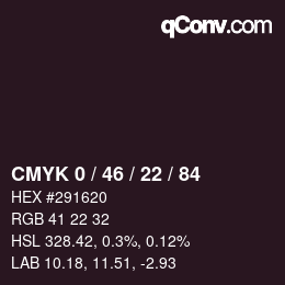 Color code: CMYK 0 / 46 / 22 / 84 | qconv.com