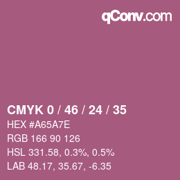 Color code: CMYK 0 / 46 / 24 / 35 | qconv.com