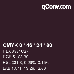 Color code: CMYK 0 / 46 / 24 / 80 | qconv.com