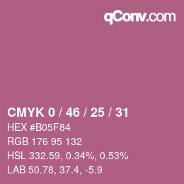 颜色代码: CMYK 0 / 46 / 25 / 31 | qconv.com