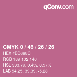 Color code: CMYK 0 / 46 / 26 / 26 | qconv.com