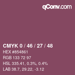 Color code: CMYK 0 / 46 / 27 / 48 | qconv.com