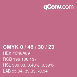 Código de color: CMYK 0 / 46 / 30 / 23 | qconv.com