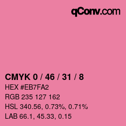 Color code: CMYK 0 / 46 / 31 / 8 | qconv.com