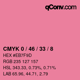 Color code: CMYK 0 / 46 / 33 / 8 | qconv.com