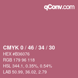 Color code: CMYK 0 / 46 / 34 / 30 | qconv.com