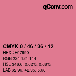 Color code: CMYK 0 / 46 / 36 / 12 | qconv.com