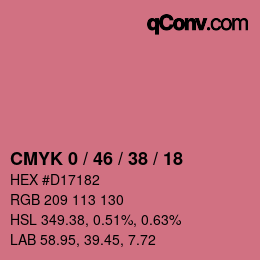 Color code: CMYK 0 / 46 / 38 / 18 | qconv.com