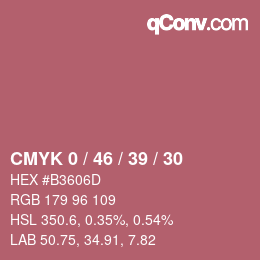 Código de color: CMYK 0 / 46 / 39 / 30 | qconv.com