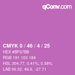颜色代码: CMYK 0 / 46 / 4 / 25 | qconv.com
