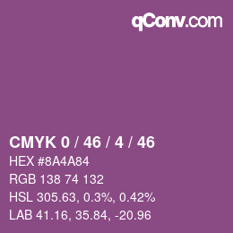 Color code: CMYK 0 / 46 / 4 / 46 | qconv.com