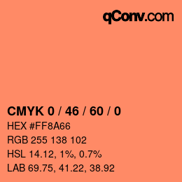 Color code: CMYK 0 / 46 / 60 / 0 | qconv.com