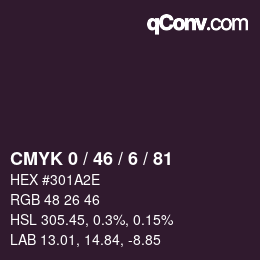 Color code: CMYK 0 / 46 / 6 / 81 | qconv.com