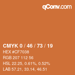 Color code: CMYK 0 / 46 / 73 / 19 | qconv.com