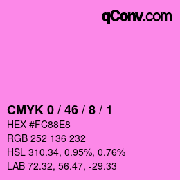 颜色代码: CMYK 0 / 46 / 8 / 1 | qconv.com