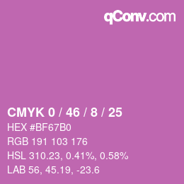 Color code: CMYK 0 / 46 / 8 / 25 | qconv.com