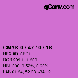 Farbcode: CMYK 0 / 47 / 0 / 18 | qconv.com