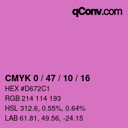 Color code: CMYK 0 / 47 / 10 / 16 | qconv.com