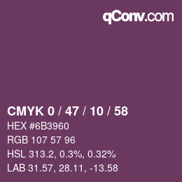 Color code: CMYK 0 / 47 / 10 / 58 | qconv.com