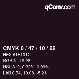 Color code: CMYK 0 / 47 / 10 / 88 | qconv.com
