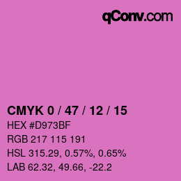 Color code: CMYK 0 / 47 / 12 / 15 | qconv.com