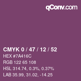 Color code: CMYK 0 / 47 / 12 / 52 | qconv.com