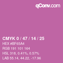 Color code: CMYK 0 / 47 / 14 / 25 | qconv.com