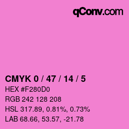 Color code: CMYK 0 / 47 / 14 / 5 | qconv.com