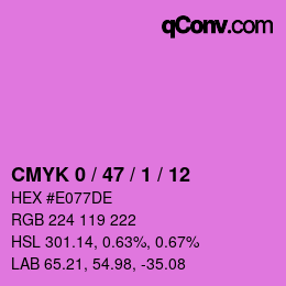 Color code: CMYK 0 / 47 / 1 / 12 | qconv.com