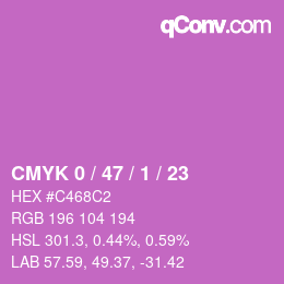 Color code: CMYK 0 / 47 / 1 / 23 | qconv.com