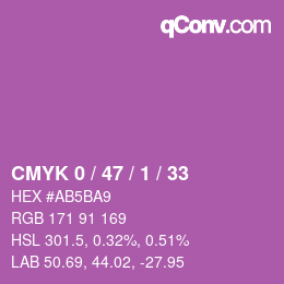 Color code: CMYK 0 / 47 / 1 / 33 | qconv.com