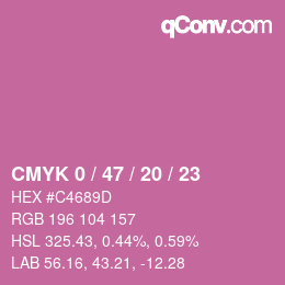 Código de color: CMYK 0 / 47 / 20 / 23 | qconv.com