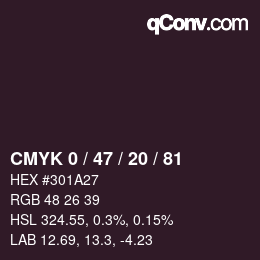 Color code: CMYK 0 / 47 / 20 / 81 | qconv.com