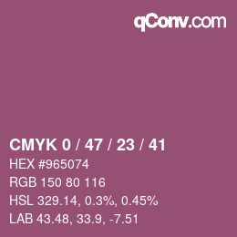 Color code: CMYK 0 / 47 / 23 / 41 | qconv.com
