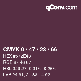 Color code: CMYK 0 / 47 / 23 / 66 | qconv.com