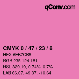 颜色代码: CMYK 0 / 47 / 23 / 8 | qconv.com