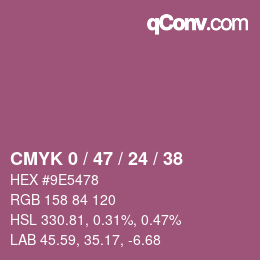 Farbcode: CMYK 0 / 47 / 24 / 38 | qconv.com