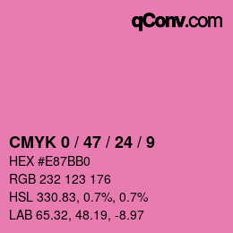 Color code: CMYK 0 / 47 / 24 / 9 | qconv.com