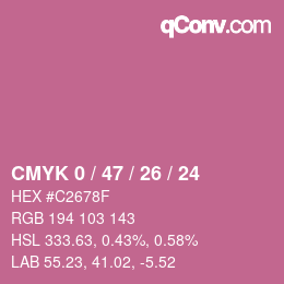 Color code: CMYK 0 / 47 / 26 / 24 | qconv.com